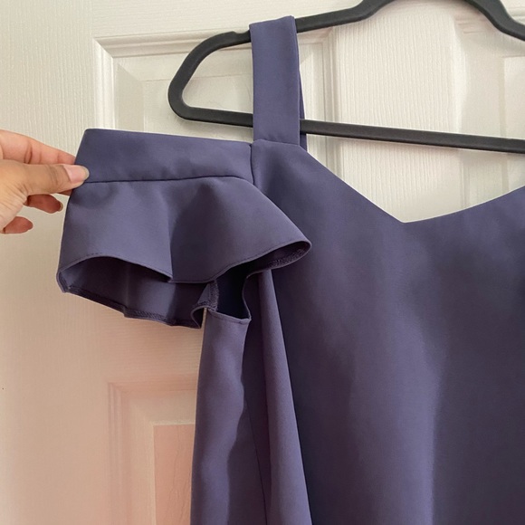 Purple Cold Shoulder Top - Picture 2 of 2